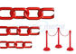 ISO keurde Decoratieve Lichtgewicht Rode Plastic Veiligheidsketen voor Straat goed