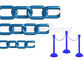 Vriendschappelijke Dierentuin 6 van ECO Verbinding van de MM.diameter de Blauwe Plastic Ketting voor Bescherming
