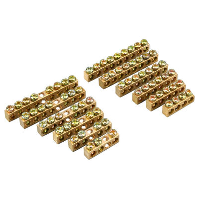 Met staal beklede koperen grondbalk 5 7 13-gat M6/M8 PCB-schroefterminal